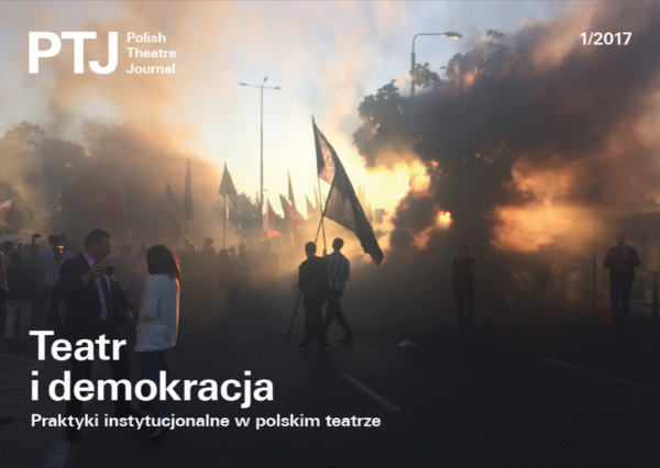Demonstracja przez Teatrem Powszechnym w Warszawie w związku z przedstawieniem „Klątwy” w reż. Olivera Frljicia, 19 maja 2017.
